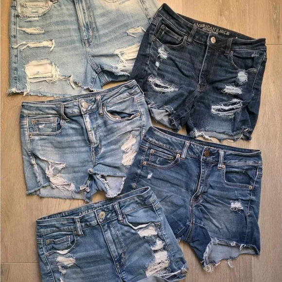 American Eagle Denim Shorts Bundle of 5 sz 6 - Picture 2 of 7